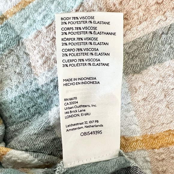 Anthropologie Pilcro Texture Plaid Button Down Tunic Shirt - Picture 5 of 5